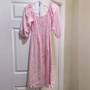 Petal & Pup Pink Sundress with Puff Sleeves